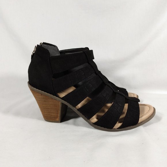 Dr Scholl's Chaser black Heeled Sandal Wedge-Various Sizes-New in box - Picture 5 of 7